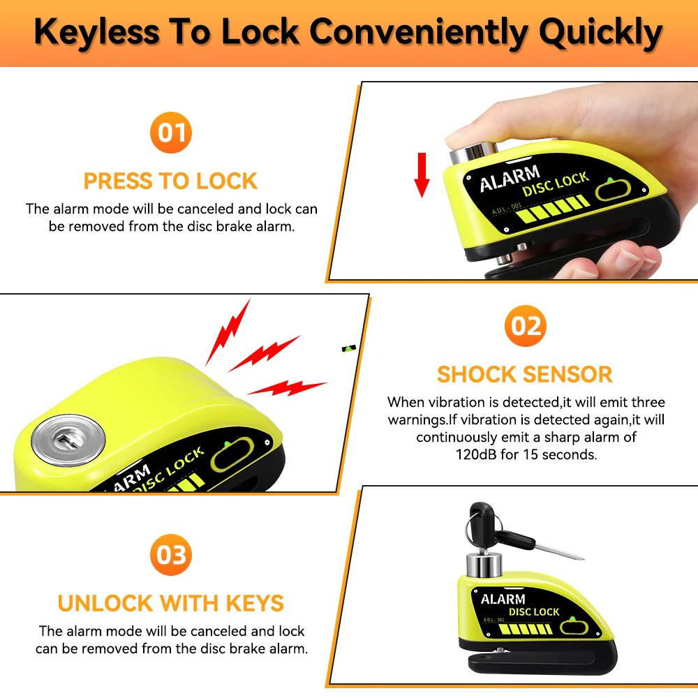 Gadpow Motorcycle Lock Recharg - Disc Lock Brake ulasan dan harga