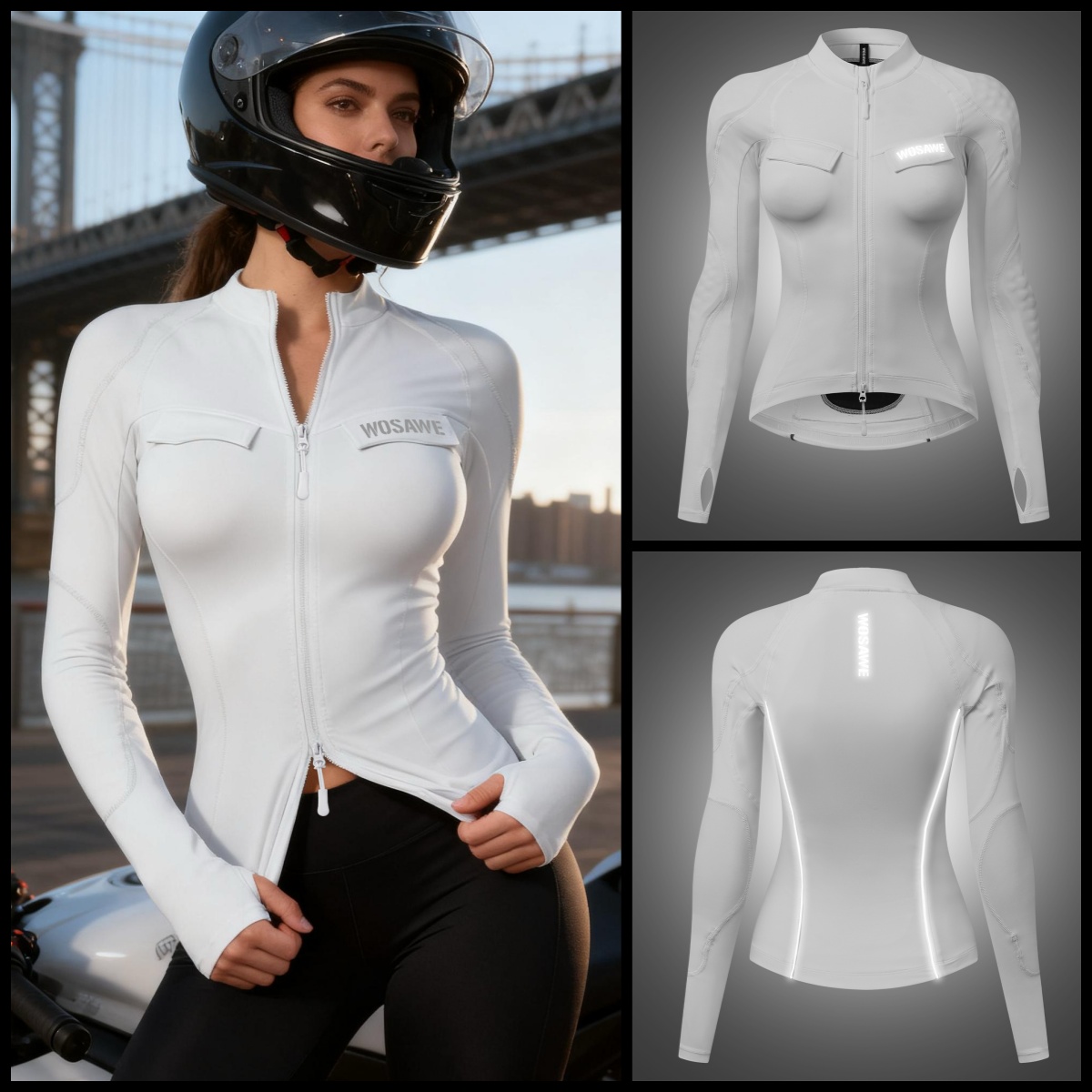 WOSAWE Women Motorcycle Jacket - Motorcycle Gear Jacket Women ulasan dan harga