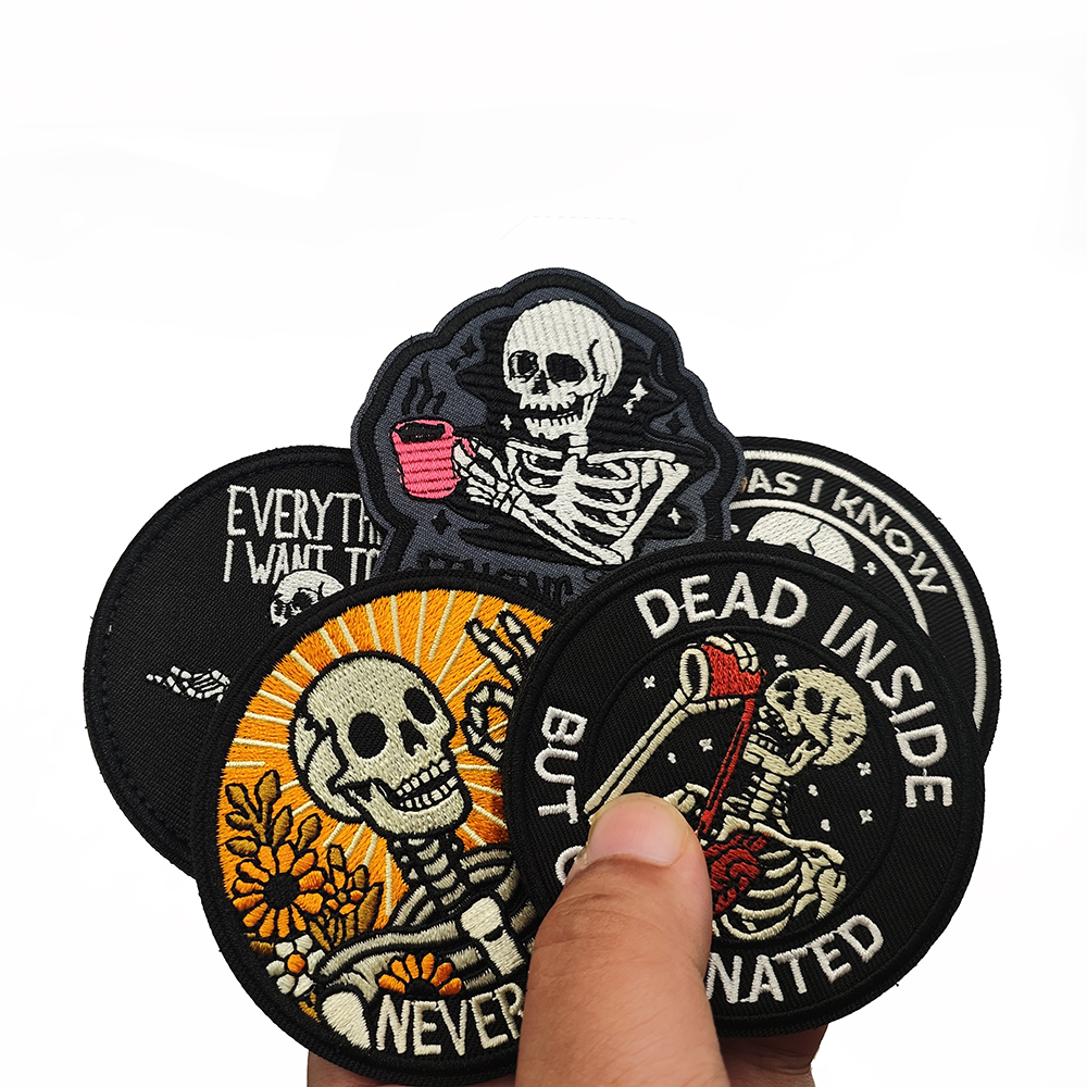 Humorous Skeleton Embroidered  - Motorcycle Gear Quotes ulasan dan harga
