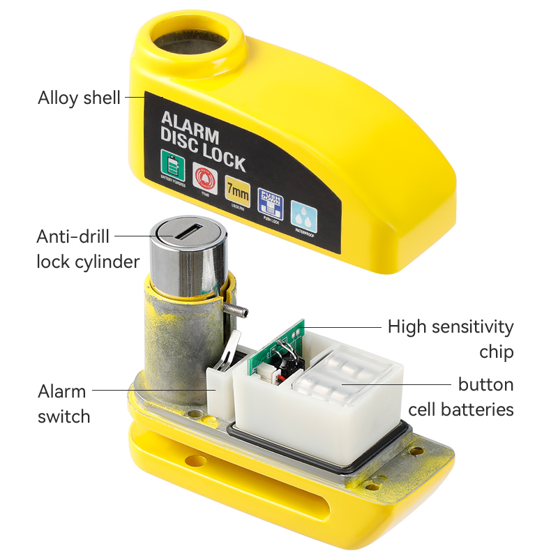 Motorcycle Alarm Lock Wheel Di - Disc Lock Brake ulasan dan harga