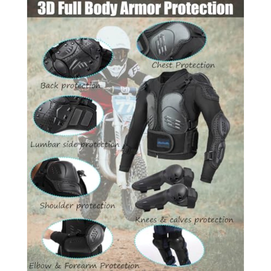 Motorcycle Jacket Armor Suit-D - Motorcycle Gear Jacket ulasan dan harga