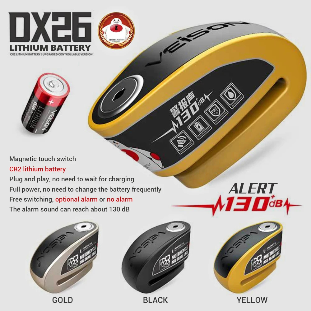 Waterproof Motorcycle Alarm Lo - Disc Lock Brake ulasan dan harga